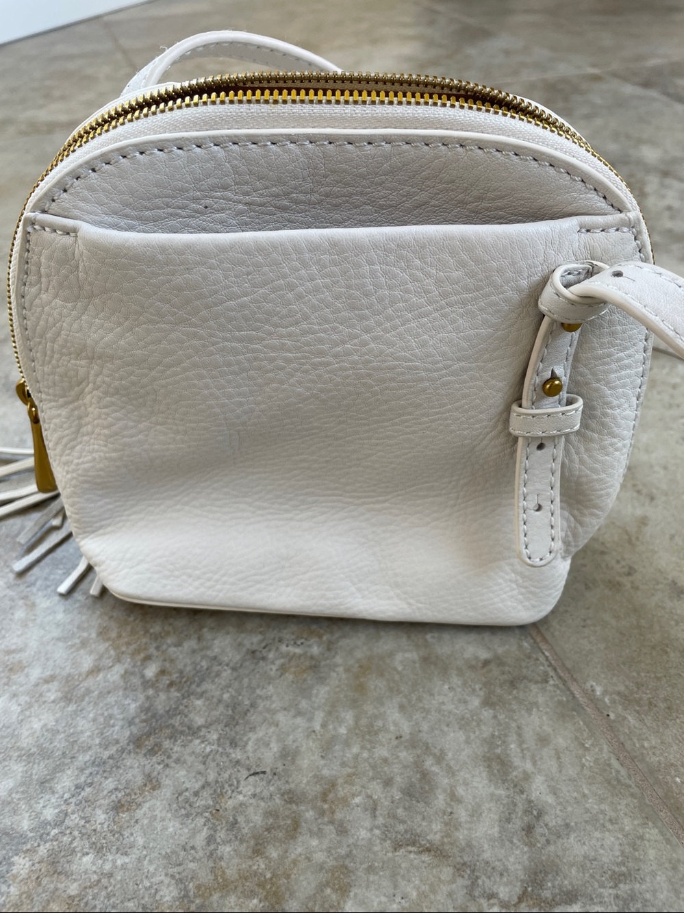 Hobo brand White Leather Crossbody Bag with Fringe Detail - Picture 4 of 7